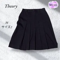 A763.セオリー/タイトスカート【M】サイズ2/前プリーツ後タイトに見える