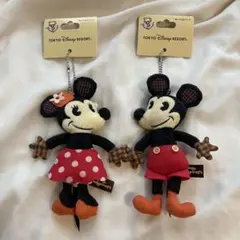 Disney Handycraft ペアキーホルダー/ぬいぐるみバッジ