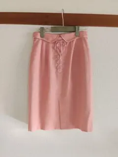 JUSGLITTY　サーモンピンク レースアップ タイトスカートのサムネイル