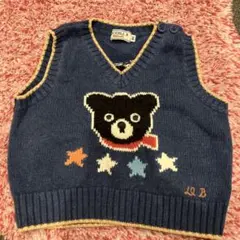 DOUBLE.B ダブルB ベビーベスト 80 ネイビー