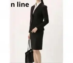 美品♡ エヌライン　スーツ　テーラードジャケットS　スカートM ストレッチ　黒