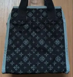 DailyRussetキャンパスキューブ型トートバッグブラックブルーグレー