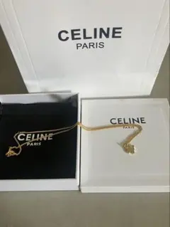 ❤️CELINE ゴールド トリオンフ ネックレス＆ピアスセット 中古 