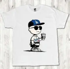 チャーリーブラウン ドジャース MLB 白 Tシャツ 2XL