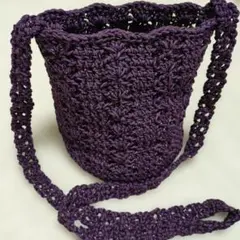 ハンドメイド 丸底 ラメ入り ショルダーバッグ