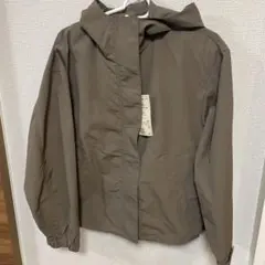 無印良品　撥水UVカットポケッタブル　フードジャケット　モカブラウン　Sサイズ