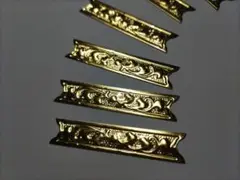 ★☆52ｍｍｘ 6枚【唐草真鍮金具】 仏具、神輿、山車、飾り真鍮金具