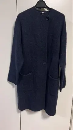 UNIQLO 　ツイードニットコート（長袖）　サイズL