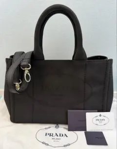 PRADA ヴィンテージ チェーンハンドル ハンドバッグ ロゴ型押し 