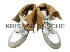希少 KRIS VAN ASSCHE レザーハイカットスニーカー 白×ベージュのサムネイル