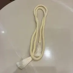 真珠色のビーズ　帯締め