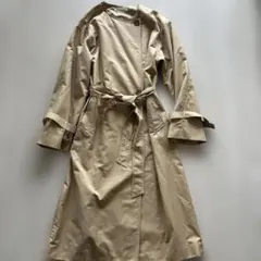 美品✨】ユナイテッドアローズ リネン パイピングノーカラーロング