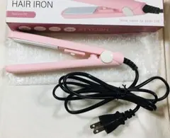【匿名配送】ポータブルストレートヘアアイロン ピンク