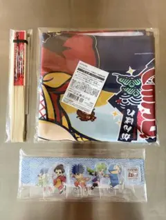 がんばれゴエモン大集合！ コナミスタイル特典 扇子 風呂敷 アクリル