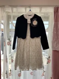 petit main プティマイン　花柄OP+スカラップJKセット　フォーマル