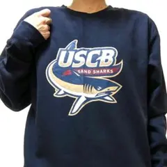 コットンヘリテージ USCBサンドシャークス スウェット ネイビー紺色 古着