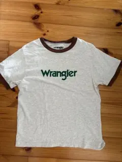 Wrangler リンガーTシャツ 半袖 ホワイト ブラウン