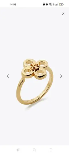 TORY BURCH 18KGP クローバーリングのサムネイル