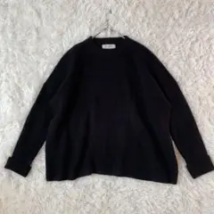 ROPÉ PICNIC リブニット40　長袖　セーター　ブラック◆A406