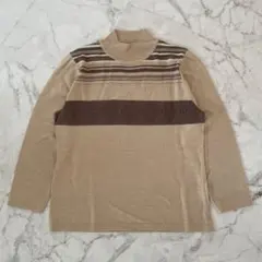 00' vintage ハイネックニット レトロ ベージュ アーカイブ y2k