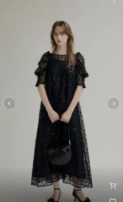 LE'RURE リルアー Kirakira check onepiece 結婚式 - メルカリ