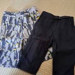 navy　黒パンツ　R/H　柄ズボン