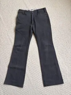 希少廃盤バックボーン×ベンデイビス　濃グレー ブーツカットフレアデニム　サイズSのサムネイル