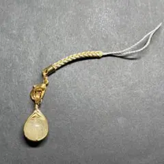 WP279GS 天然石 ワイヤーラッピング 2way ストラップ リビアングラス