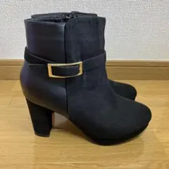Realtaブラック ブーティ ゴールド金具 サイズM