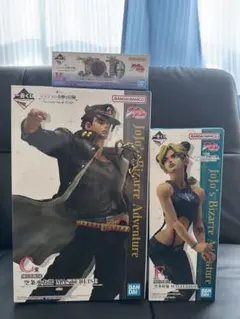 ジョジョの奇妙な冒険 一番くじ　C賞承太郎F賞徐倫フィギュア H賞ロゴ　セット