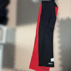 agnes b. バイカラー マフラー ブラック×レッド
