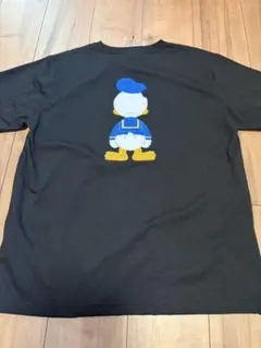 DONALD DUCK サガラ刺繍Tシャツ ブラック LL