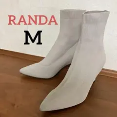 【美品】✨RANDA✨ソックスブーツ M ニット ポインテッドトゥ