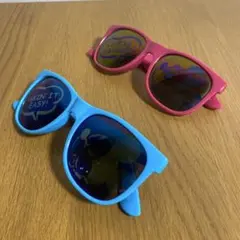ディズニーリゾート　サングラス　ミッキー ミニー　ピンク　水色　セット　ペア