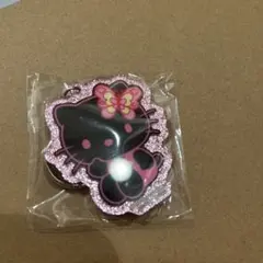 ハローキティ アクリルキーホルダー ラメ入り ブラックのサムネイル