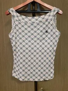 BURBERRY BLUE LABEL ノバチェック　ノースリーブカットソー
