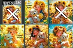 【280】CK様レアパネル生地　女の子とポメ