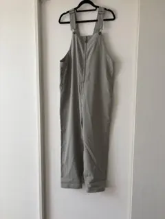 ライトグレー ジッパー付きオーバーオールTAKEOKIKUCHI