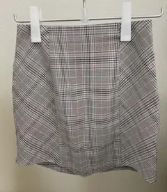 ZARA チェック柄タイトスカート グレー系