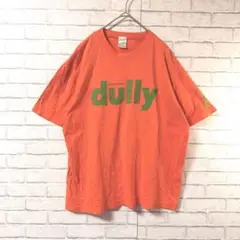【time lay】半袖TシャツMサイズdully ロゴプリント 綿 オレンジ