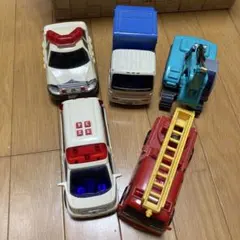 トイコー　サウンド緊急車両　ごみ収集車　ショベルカー　5台のサムネイル
