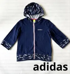 【adidas】七分袖パーカー 紺