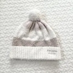 ジェラートピケ　ベビー用帽子 ストライプ フリー