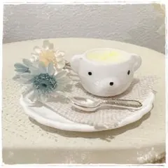 ミニチュア　くまさんカップでコーンスープꕤ*.゜1