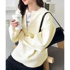 GeeRA ハーフジップニットプルオーバー