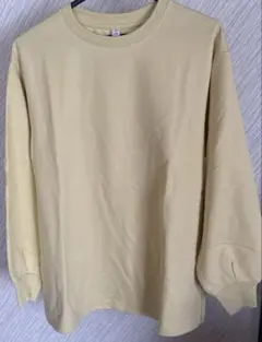 ※新品未使用　オーバーサイズライトスウェットTシャツ　S イエロー　（GU）のサムネイル