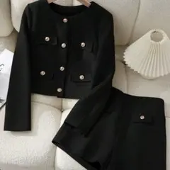本日中値下げ！セットアップ 黒 金ボタン ブレザージャケット