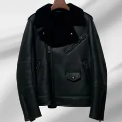 希少‼️ Belstaff ムートンレザーダブルライダースジャケット 48