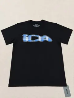 IDA sply Tシャツ ブラック 青　チェック柄