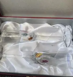 カラフルストーン付きワイングラス2個セット